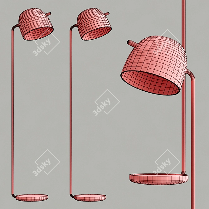 Elegant MONA Large Floor Lamp 3D model image 2