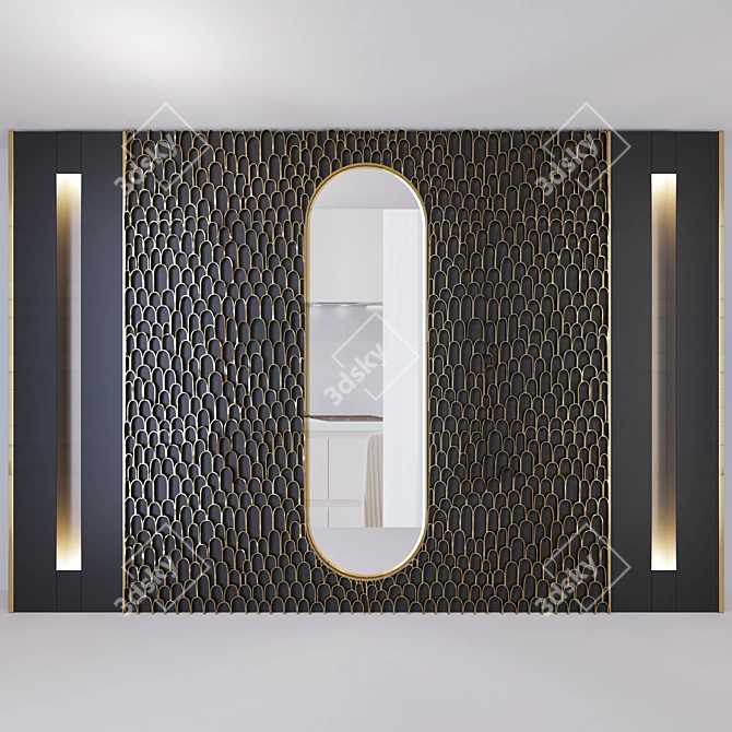 Title: Wave Formation Wall Decor 3D model image 1