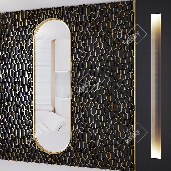 Title: Wave Formation Wall Decor 3D model image 2