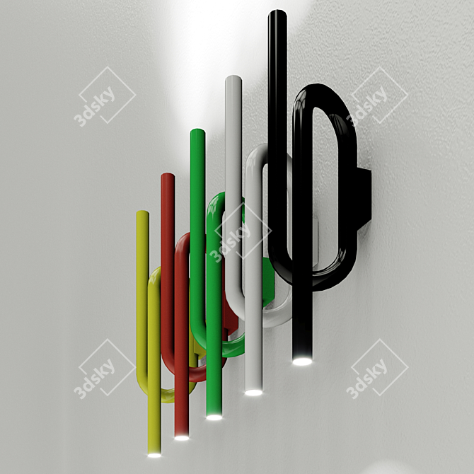 Tobia Wall Lamp: Sleek Elegance by Ferruccio Laviani 3D model image 6