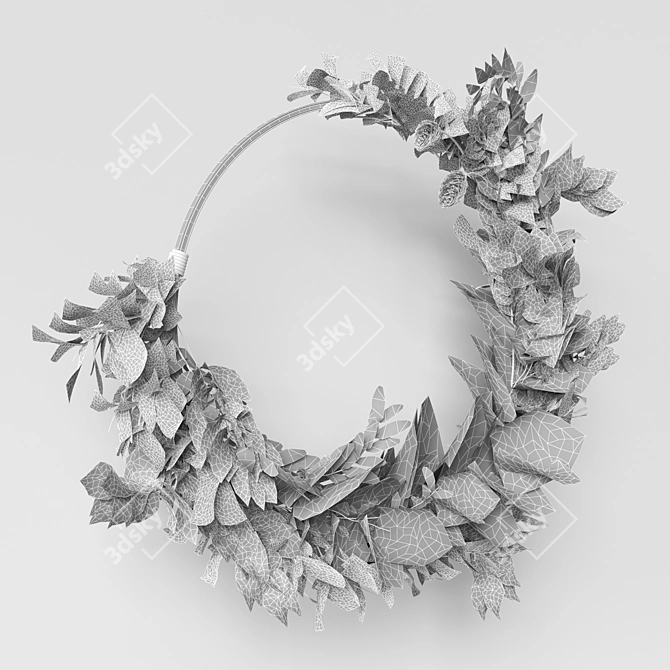 Natural Green Leaf Ring 3D model image 3