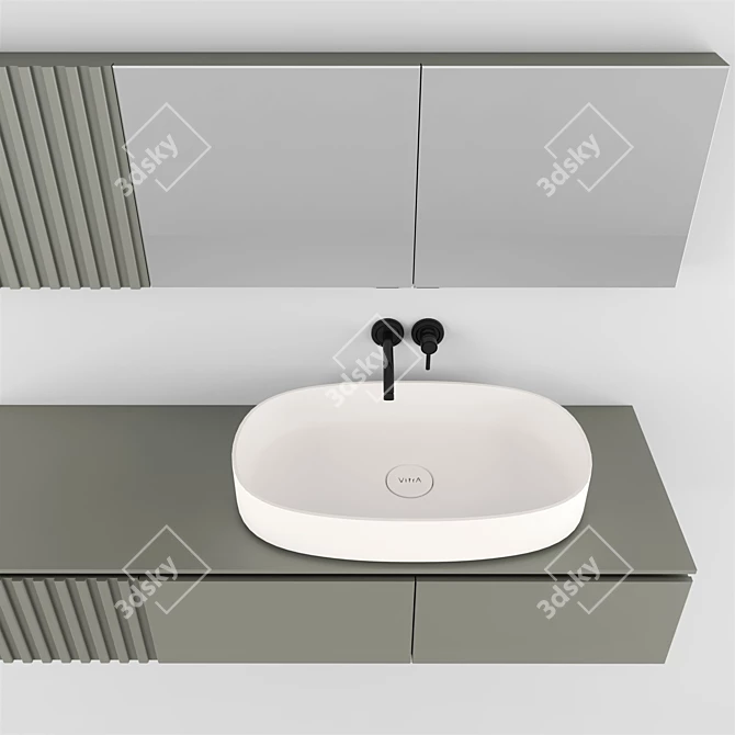 Sleek and Stylish Modern Bathroom Furniture 3D model image 3