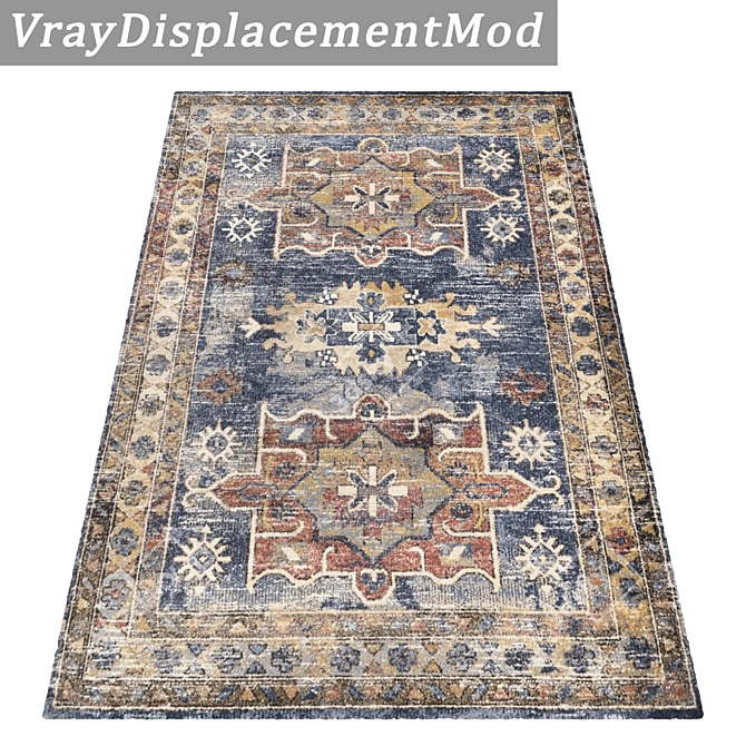 Luxury Set of 3 Carpets | High-Quality Textures 3D model image 3
