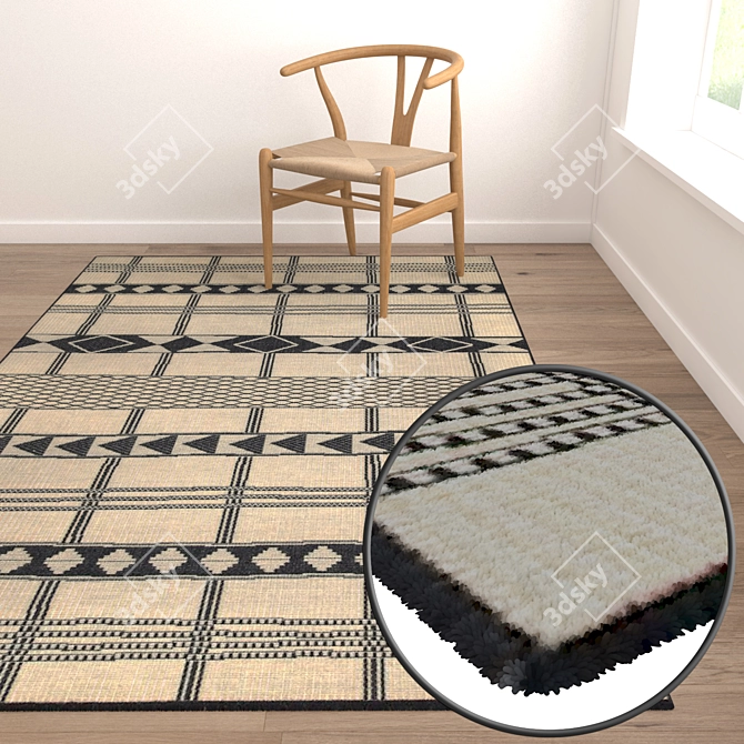 High-Quality Carpet Set 3D model image 5