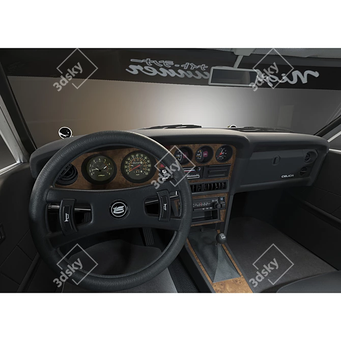 Sleek Toyota Celica Liftback VRAY 3D model image 4