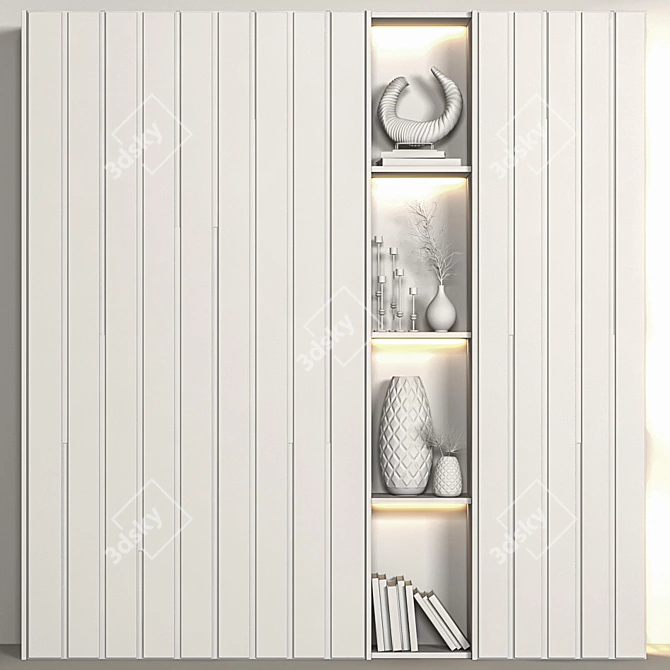 Elegant Wardrobe 3D Model 3D model image 4