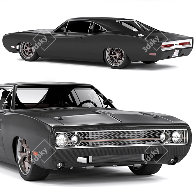 Legendary Dodge Charger: Classic Elegance 3D model image 2