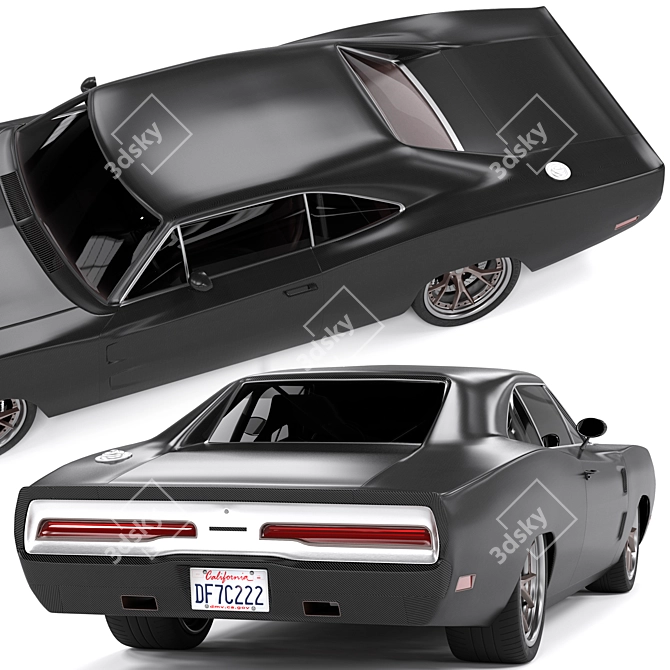 Legendary Dodge Charger: Classic Elegance 3D model image 3