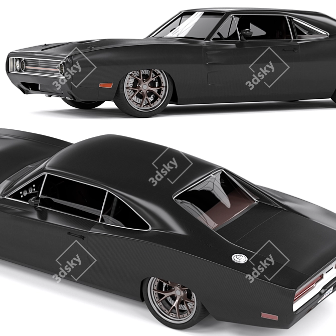 Legendary Dodge Charger: Classic Elegance 3D model image 4