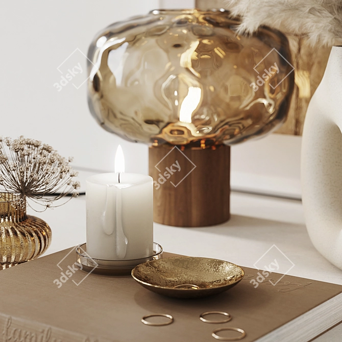 Elegant Home Decor Set 3D model image 3