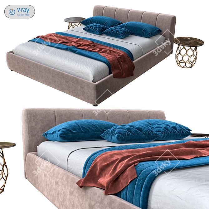 Modern Lema WARP Bed Set 3D model image 1