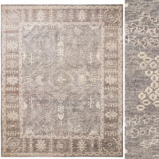 Exquisite Filoli Hand-Knotted Rug 3D model image 1