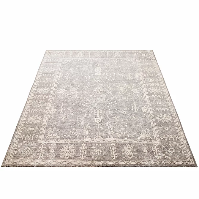 Exquisite Filoli Hand-Knotted Rug 3D model image 2