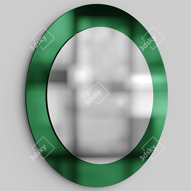 Elegant Round Decor Mirror 3D model image 7