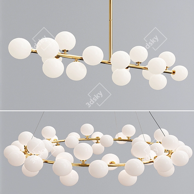 Bubble Stik Milk Bubble Chandeliers - Modern Elegance! 3D model image 2