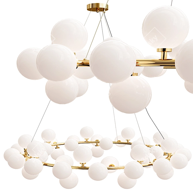 Bubble Stik Milk Bubble Chandeliers - Modern Elegance! 3D model image 4