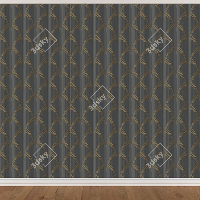 Seamless Wallpaper Set with 3 Colors 3D model image 4