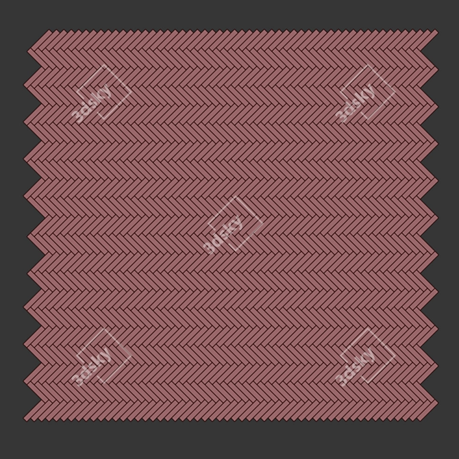 Durable Laminate Flooring: Standard & Herringbone Designs. 3D model image 4