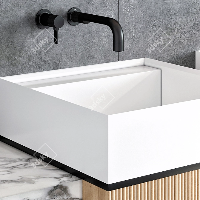 Glamorous Gessi Inciso Bathroom Furniture 3D model image 4