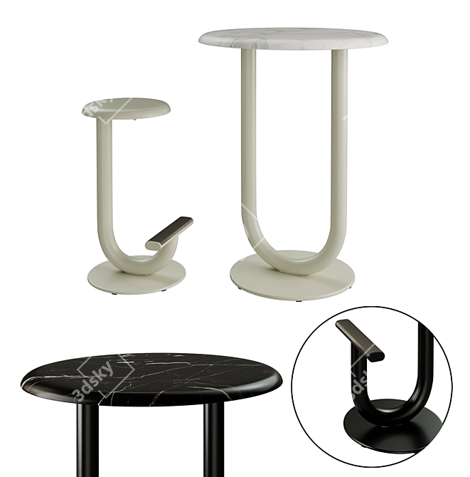 Strong Bar Table & Chair Set 3D model image 1