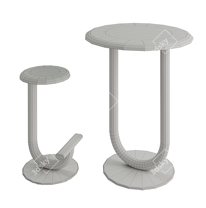 Strong Bar Table & Chair Set 3D model image 2