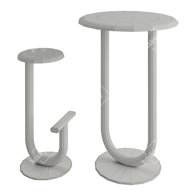 Strong Bar Table and Chair Set 3D model image 2