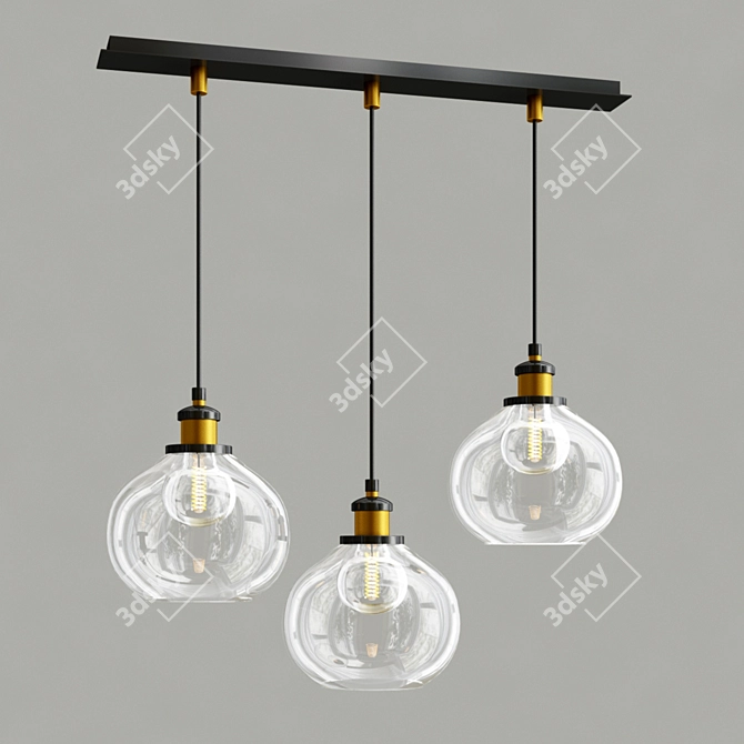 Industrial Loft Chandelier No. 656 3D model image 1