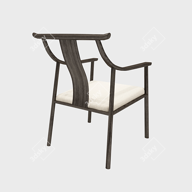 Elegant Chinese Chair 3D model image 3