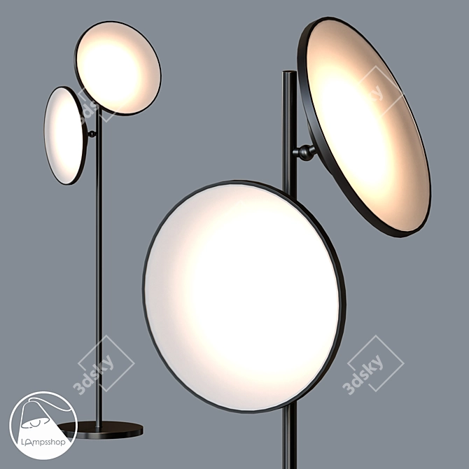 Modern Fascio Floor Lamp: Sleek Design 3D model image 1