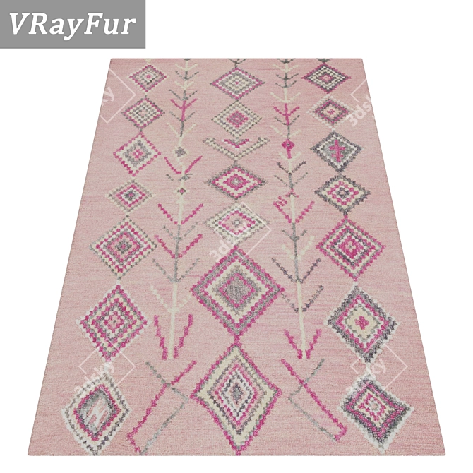 Luxury Texture Carpets Set 3D model image 2