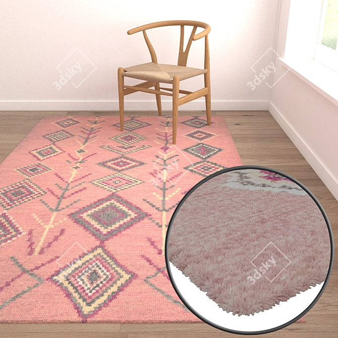 Luxury Texture Carpets Set 3D model image 5