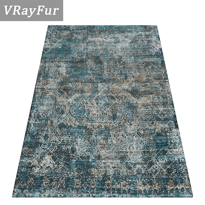 Modern Carpet Set - High-Quality Textures 3D model image 2