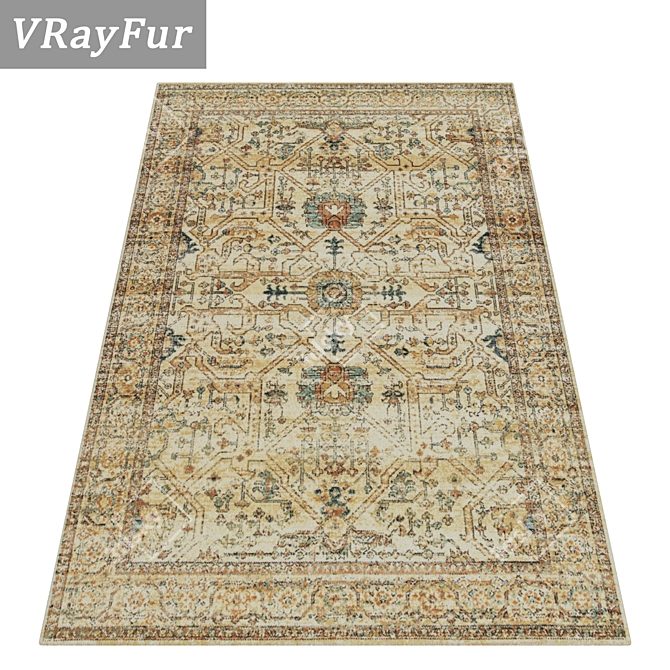 Luxury Rug Set with High-Quality Textures 3D model image 2