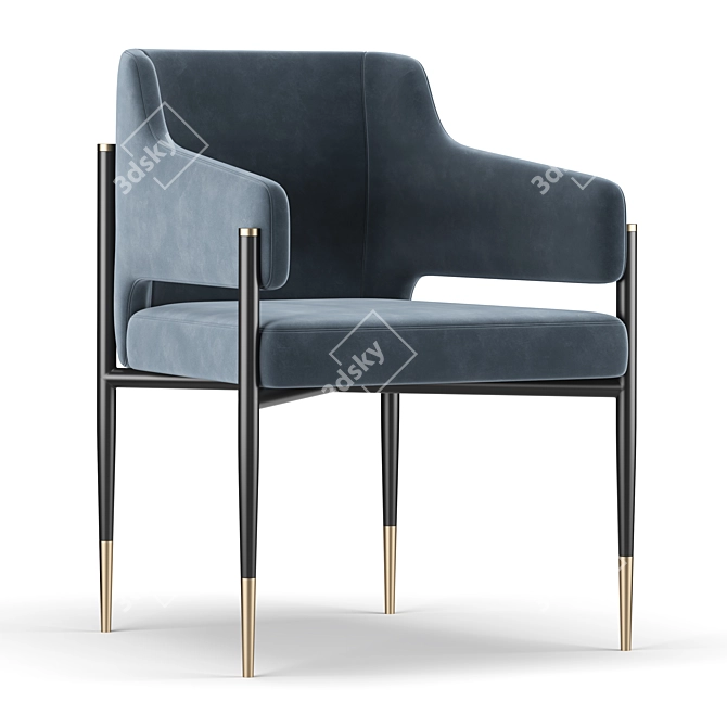 Elegant Giuliette Chair: Sophistication Meets Comfort 3D model image 2