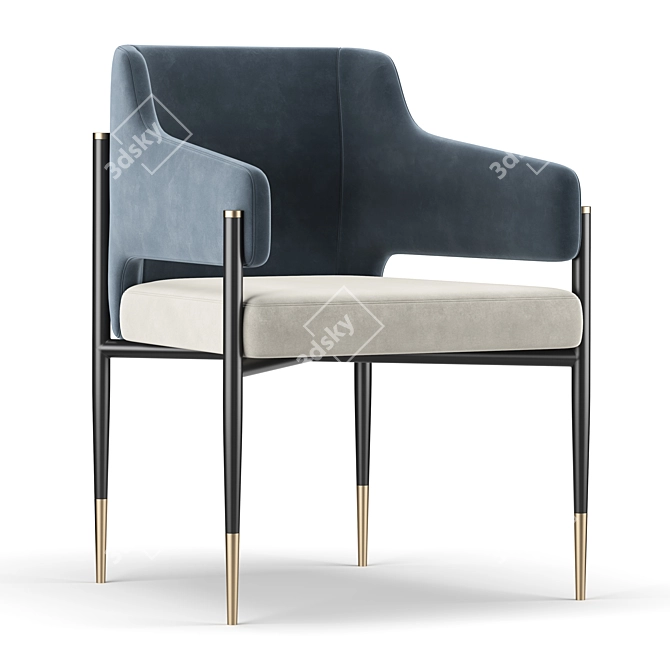 Elegant Giuliette Chair: Sophistication Meets Comfort 3D model image 3