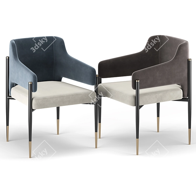 Elegant Giuliette Chair: Sophistication Meets Comfort 3D model image 4