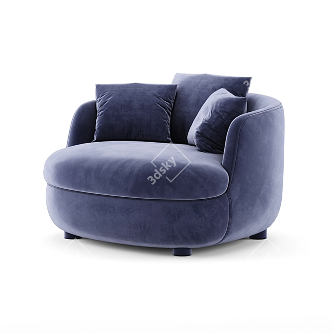 Beautifully Designed Bart Moooi Armchair 3D model image 3