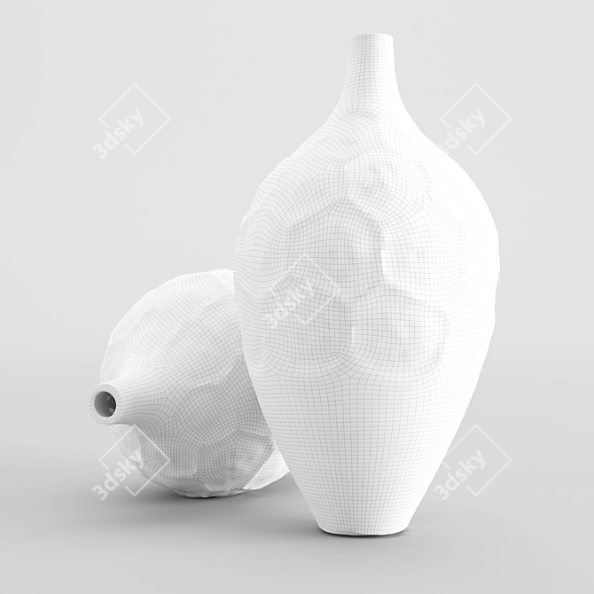 Exquisite Ethnic Vase: 3D Scanned Masterpiece 3D model image 2