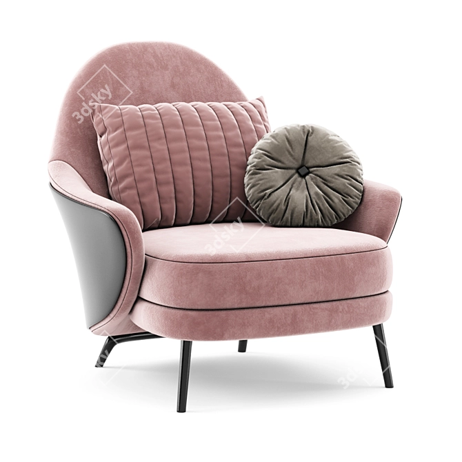 Elegant Angie Armchair: Timeless Comfort 3D model image 2