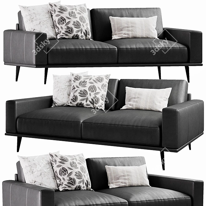 Elegant Boconcept Carlton Sofa 3D model image 1