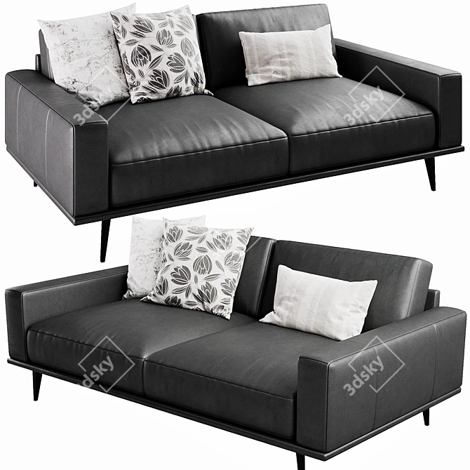 Elegant Boconcept Carlton Sofa 3D model image 3