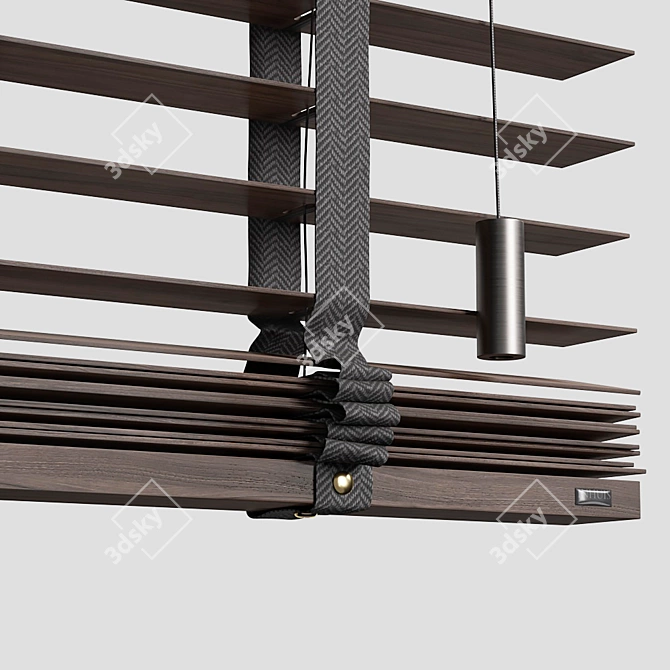 Wooden Venetian Blinds Collection 3D model image 4