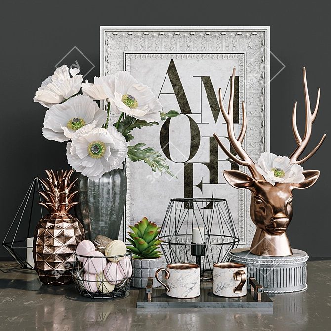 Amore_Decorative Set | Elegant Home Decor 3D model image 1