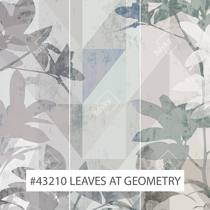 Leafy Geometry Wallpaper Masterpiece 3D model image 1