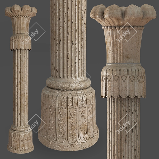 Persian Column: Elegant Architectural 3D Model 3D model image 1