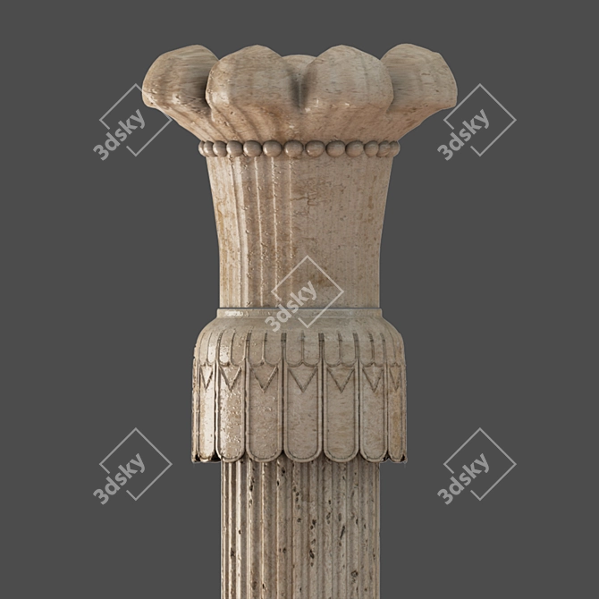 Persian Column: Elegant Architectural 3D Model 3D model image 3