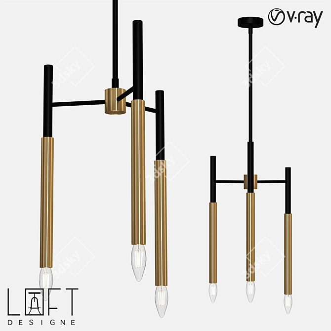 Industrial Pendant Lamp: LoftDesigne 1018 Model 3D model image 1