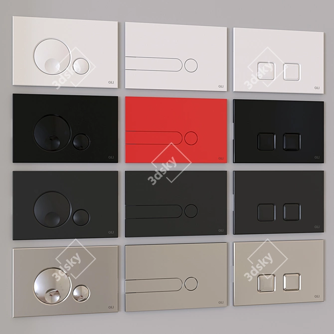 Modern OLI Flush Plates Collection 3D model image 2