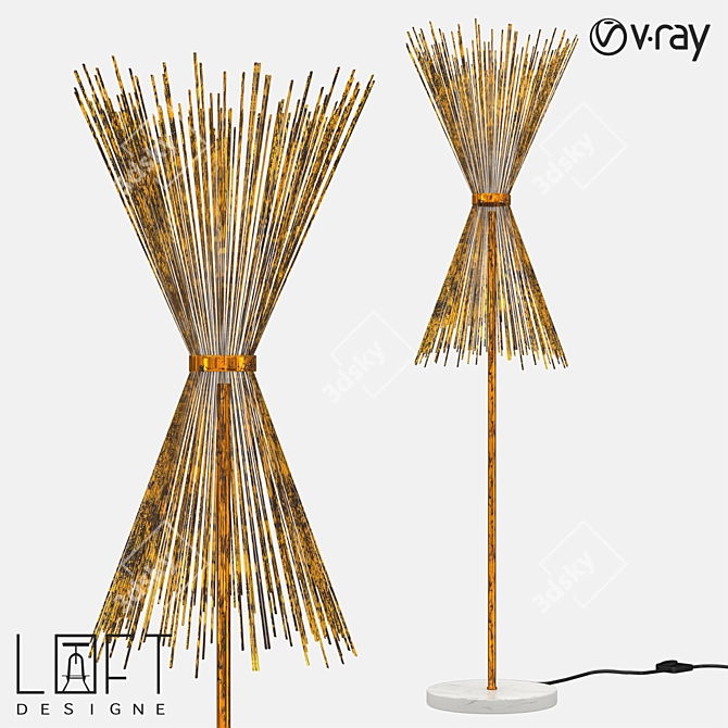 Industrial Floor Lamp: LoftDesigne 10450 Model 3D model image 1