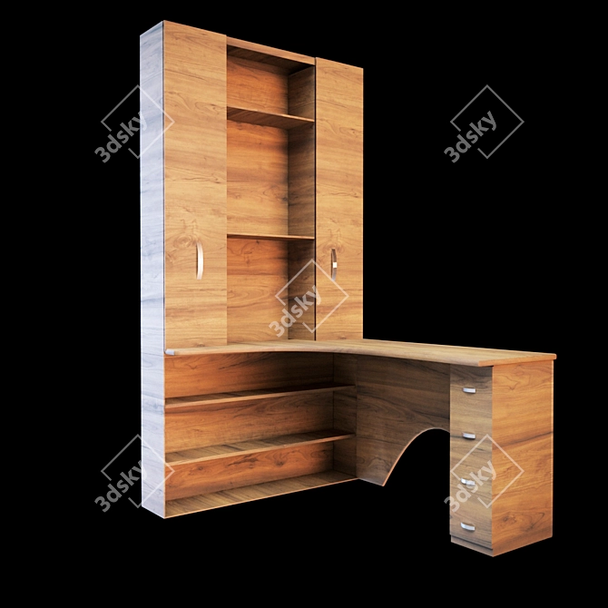 Sleek and Functional Office Table 3D model image 2